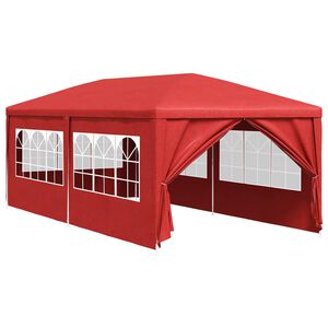 vidaXL Juhlateltta 600 x 300 x 255 cm Punainen PE ja ter&auml;s