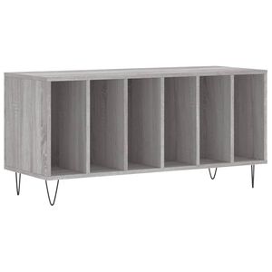 vidaXL LP-levyjen s&auml;ilytyskaappi harmaa Sonoma 100x38x48 cm puu