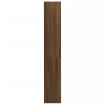 vidaXL 4-kerroksinen Kirjahylly ruskea tammi 80x24x142 cm tekninen puu