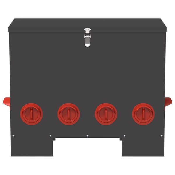 vidaXL Kanan ruokinta-allas Musta 60,5 x 29 x 51 cm