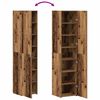 vidaXL Korkea kaappi 2 pcs Vanha puu 40 x 42,5 x 185 cm