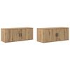 vidaXL Sein&auml;lle kiinnitett&auml;v&auml; TV-kaappisarja 2 pcs Artisan tammi