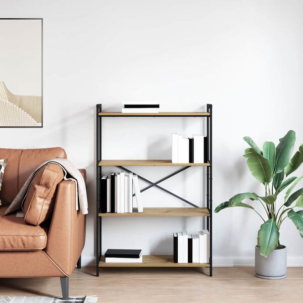 vidaXL Kirjahylly Artisan tammi 80 x 30 x 120 cm Tekninen puu