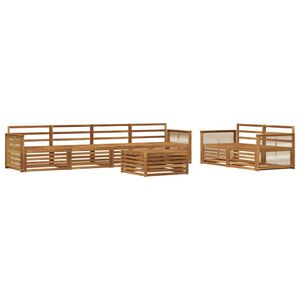 vidaXL Ulkosohvakokoelma 7 pcs Luonnollinen Tihe&auml; akasiapuu