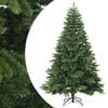 vidaXL Salkomallinen tekoinen joulukuusi jalustalla Vihre&auml; 210 cm