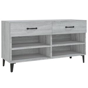 vidaXL Kenk&auml;kaappi harmaa Sonoma 102x35x55 cm tekninen puu