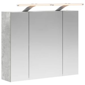 vidaXL Kylpyhuoneen Peilikaappi Betoni Harmaa 60 x 14,5 x 50 cm