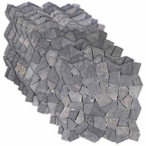 vidaXL Mosaiikkilaatat Tummanharmaa 30 x 30 cm Marmori