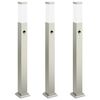 vidaXL Pollarivalaisimet sensorilla 3 kpl 80 cm ruostumaton ter&auml;s IP44