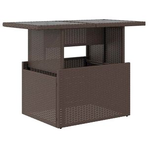 vidaXL Puutarhap&ouml;yt&auml; lasip&ouml;yt&auml;levy ruskea 100x55x73 cm polyrottinki