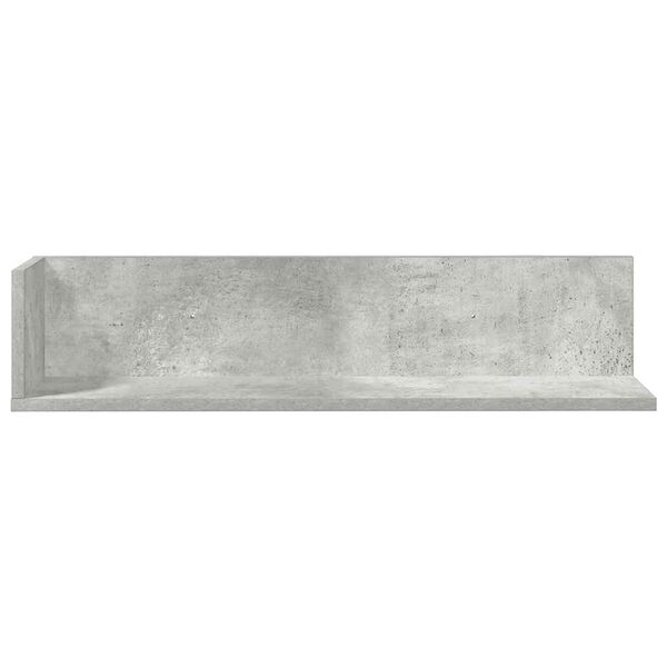 vidaXL Sein&auml;hyllyt 2 kpl Betoninharmaa 75x16,5x16,5 cm Teknillinen puu
