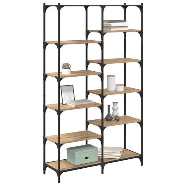 vidaXL Kirjahylly artesaani tammi 100 x 32 x 170 cm Tekninen puu