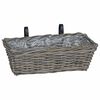 vidaXL Ripustettava Ruukku Kori 2 pcs Harmaa 48 x 22 x 15 cm