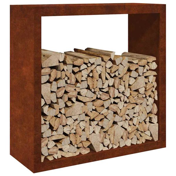 vidaXL Polttopuuteline 100x40x100 cm S&auml;&auml;nkest&auml;v&auml; ter&auml;s