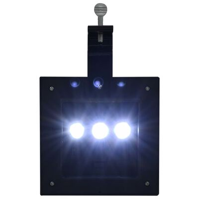 vidaXL Ulkoaurinkokennovalaisin 6 kpl LED neliö 12cm musta