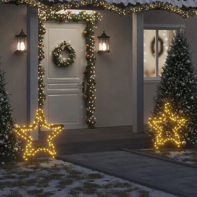 vidaXL Joulutähti valokoriste piikeillä 115 LED-valoa 85 cm
