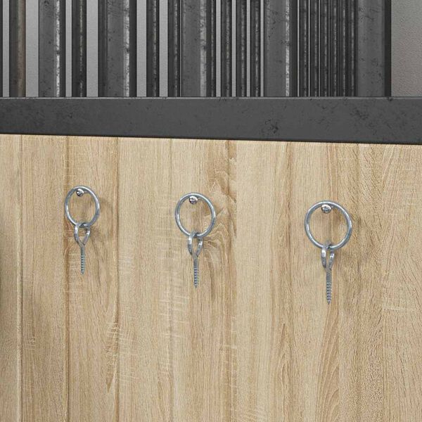 vidaXL Hevosen solmiorenkaat silmukkaruuveilla 3 kpl hopea ter&auml;s