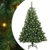 vidaXL Tekojoulukuusi 150 LED-valoilla Vihre&auml; 120 cm PE ja PVC