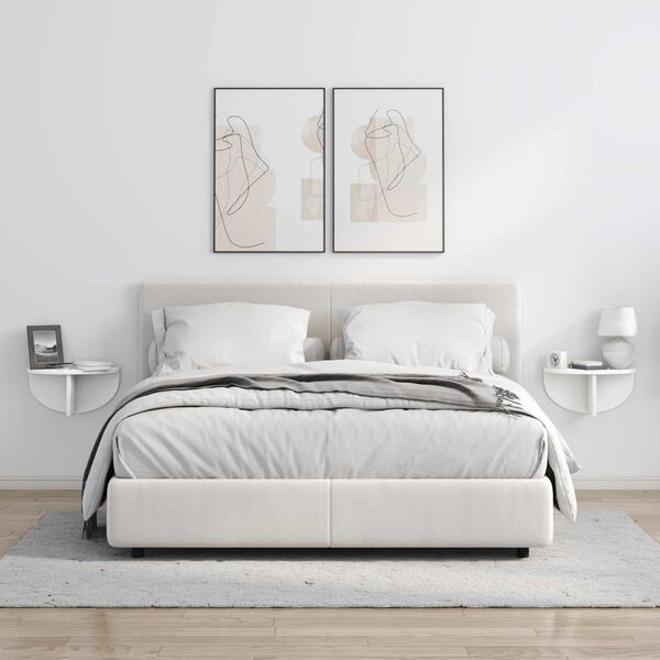 vidaXL Sein&auml;hylly Valkoinen 38 x 19 x 19 cm Tekninen puu