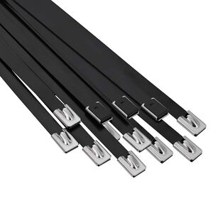 vidaXL Kaapelinsite 12 kpl 7,9 x 350 mm Musta