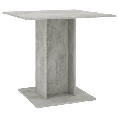 vidaXL Ruokapöytä betoninharmaa 80x80x75 cm tekninen puu