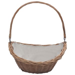 vidaXL Polttopuukori kahvalla 57x46,5x52 cm ruskea paju