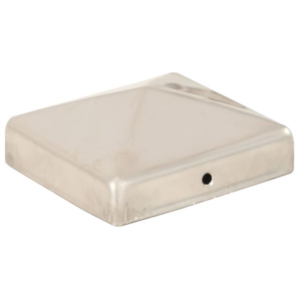 vidaXL Pyramidin muotoinen aitatolpan k&auml;rki 6 kpl ter&auml;s 81x81 mm