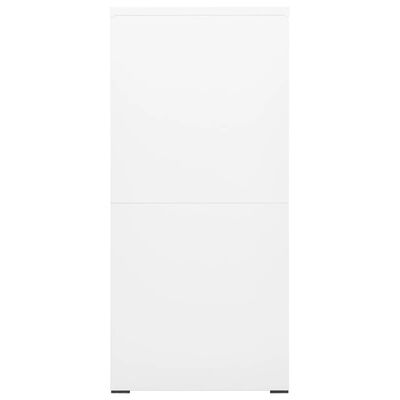 vidaXL Arkistokaappi valkoinen 46x62x133 cm teräs