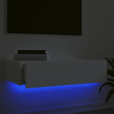 vidaXL TV-taso LED-valoilla valkoinen 60x35x15,5 cm