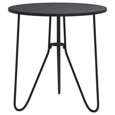 vidaXL Teepöytä musta 48 cm MDF ja rauta