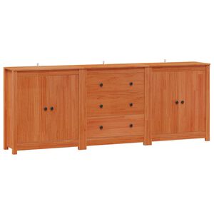 vidaXL Sivup&ouml;yt&auml; 3 kpl Vahans&auml;vyinen Ruskea 210 x 35 x 80 cm