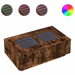 vidaXL sohvap&ouml;yt&auml; Infinity LED-valoilla savutammi 116x69x40 cm