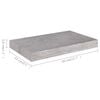 vidaXL Kelluvat sein&auml;hyllyt 4 kpl betoninharmaa 40x23x3,8 cm MDF