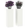 vidaXL Kasviteline 2 pcs Valkoinen 24 x 24 x 75 cm Teräs