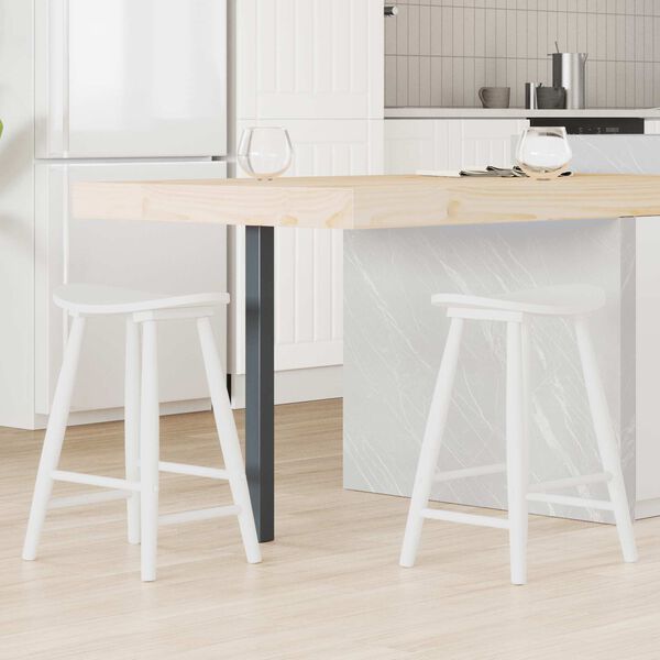 vidaXL Ruokatuolit 2 pcs Valkoinen 46 x 37 x 63 cm Kest&auml;v&auml; Kumipuinen