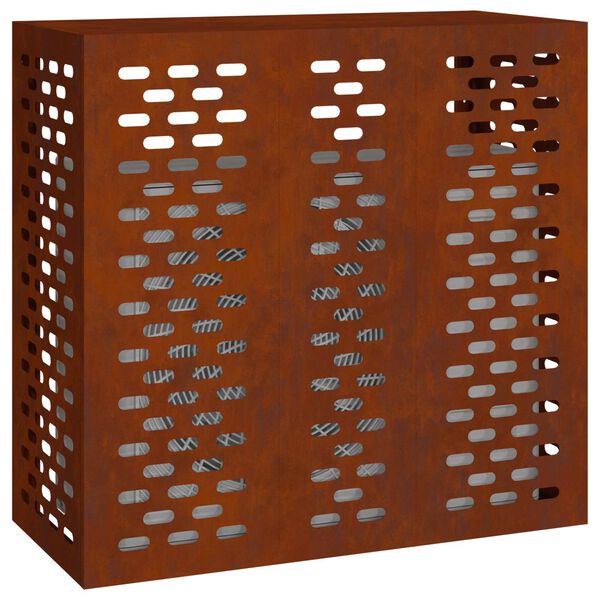 vidaXL Ilmastointilaitteen suoja Ruosteinen 110 x 50 x 105 cm