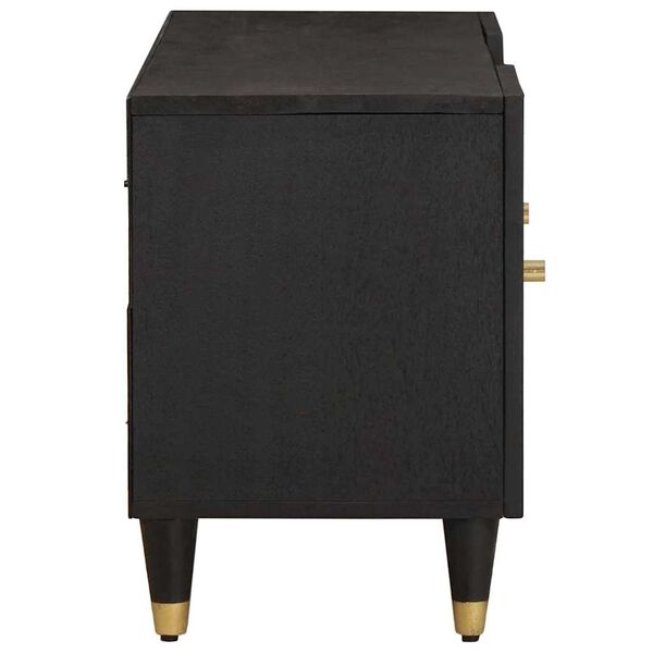 vidaXL TV-kaappi hyllyllä Musta 105 x 33 x 46 cm Kiinteä mango puu