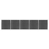 vidaXL Aitapaneelisarja WPC 872x186 cm musta
