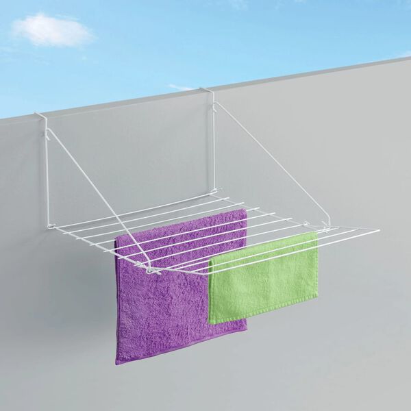 Tomado Riippuva pyykinkuivausteline Breda 7 m valkoinen