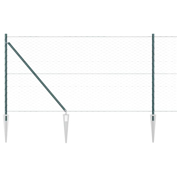 vidaXL Aitalatu Vihre&auml; 100 x 1 m (50 mm verkko) Ter&auml;st&auml; ja PVC:t&auml;