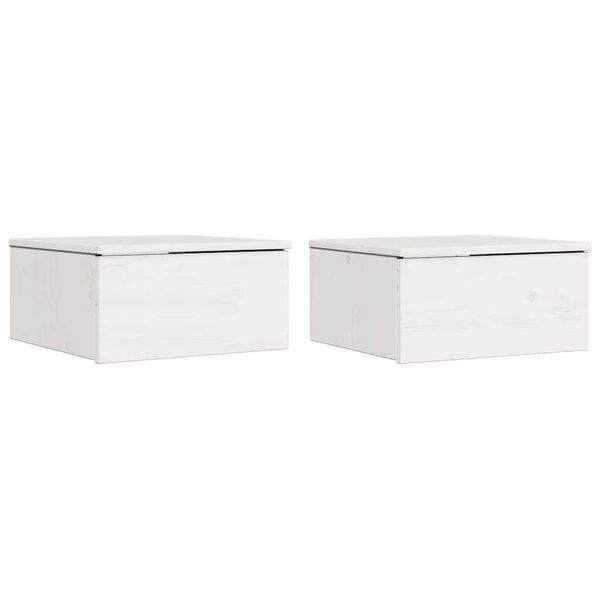 vidaXL Y&ouml;p&ouml;yt&auml; 2 pcs Valkoinen 37 x 35 x 18,5 cm T&auml;ysi m&auml;nty