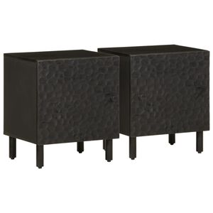 vidaXL Y&ouml;p&ouml;yd&auml;t 2 kpl musta 40x33x46 cm t&auml;ysi mangopuu