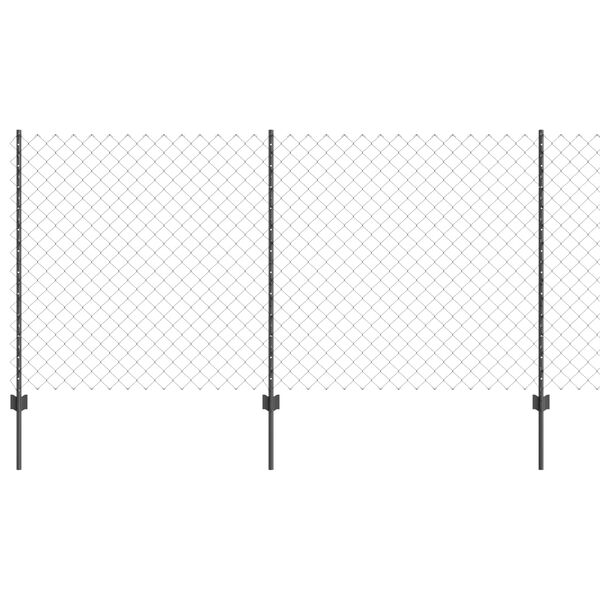 vidaXL Aita ja Tuki Harmaa 1,2 x 25 m Ter&auml;st&auml; ja PVC:t&auml;