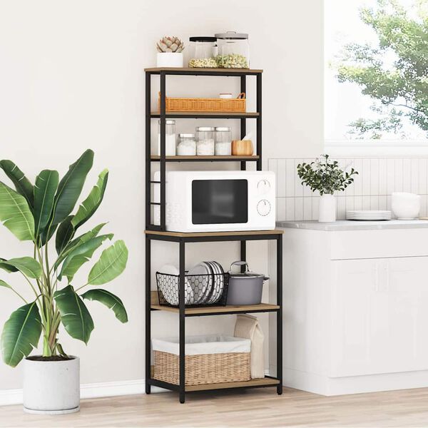 vidaXL Keitti&ouml;hylly Artisan tammi 60 x 40 x 168 cm Tekninen puu