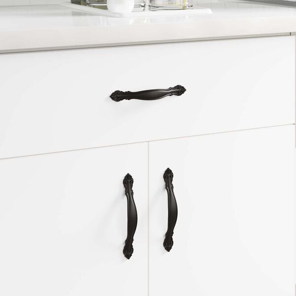 vidaXL Kahva 2 pcs Musta 150 mm Sinkkiseos