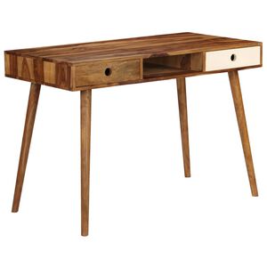 vidaXL Kirjoitusp&ouml;yt&auml; kiinte&auml; akaasiapuu 110x55x76 cm