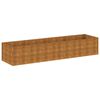 vidaXL Korotettu kukkalaatikko 386x100x69 cm Corten ter&auml;s