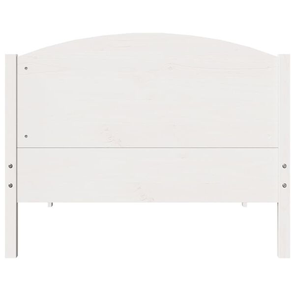 vidaXL S&auml;ngynrunko ilman patjaa valkoinen 100x200 cm t&auml;ysi m&auml;nty