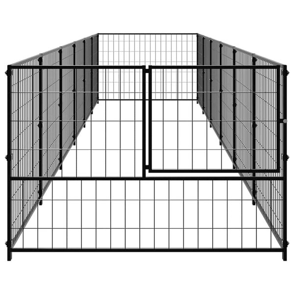 vidaXL Koiranh&auml;kki musta 6 m&sup2; ter&auml;s