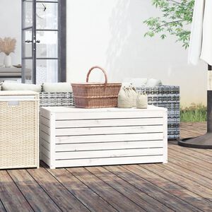 vidaXL Puutarhalaatikko valkoinen 101x50,5x46,5 cm t&auml;ysi m&auml;nty
